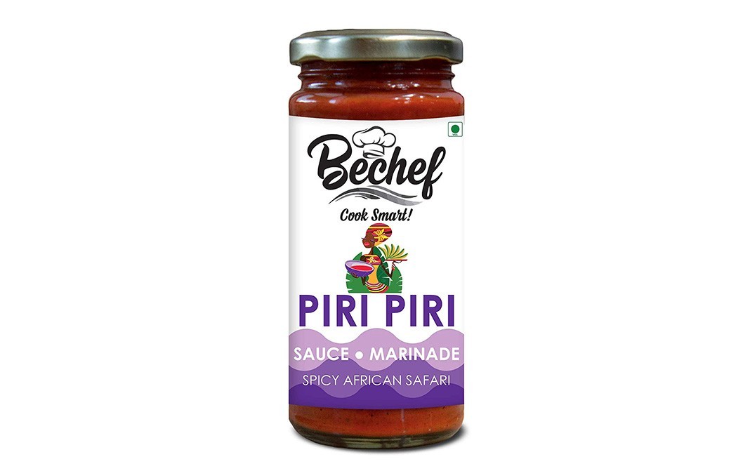 Bechef Piri Piri Sauce - Marinade, Spicy African Safari   Glass Jar  230 grams